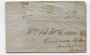 1850s stamples cover state house of reps to Chippewa Post DE [f821.14]