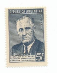 Argentina 1946  Scott 551 MH - 5c, Franklin D Roosevelt