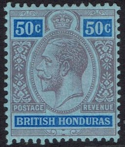 BRITISH HONDURAS 1913 KGV 50C