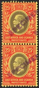 KUT SG50s KGV 35c Black and red/yellow opt Specimen locally U/M Pair