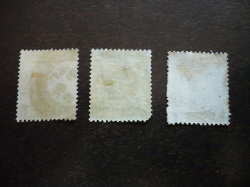 Stamps - Hong Kong - Scott# 129, 130, 133 - Used Partial Set of 3 Stamps