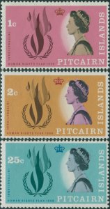 Pitcairn Islands 1968 SG85-87 Human Rights set MNH