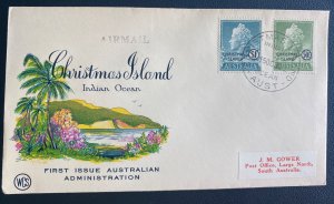 1958 Christmas Island First Day Airmail Cover FDC Australian Administration Issu
