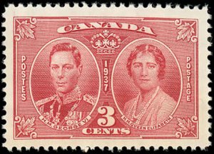 CANADA Sc 237 XF/Mint NO GUM - 1937  King George VI Coronation-No Faults