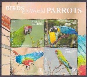 2019 Cook Islands 2269-2272VB+Tab Birds / Parrots 95,00 €