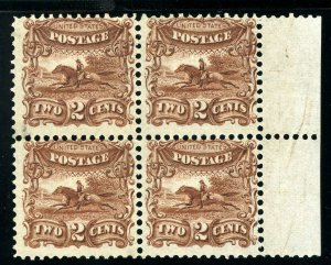 USAstamps Unused FVF US 1869 Essay Dark Brown Block Scott 113-E3C NG