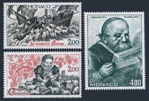 Monaco 1443-1445,MNH.Michel 1667-1669. Francois Rabelais,1984.Gargantua,animals.