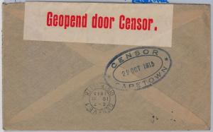 South Africa TRANSVAAL  postal history - COVER to SWITZERLAND: SA censor! 1915
