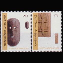 UN-NEW YORK 2002 - Scott# 822-3 East Timor Set of 2 NH