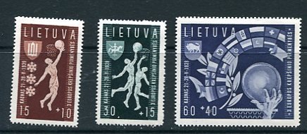 Lithuania 1938 Mi 429-431 MH Sport 8685