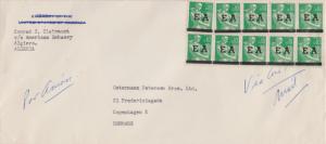 Algeria France 10c Farm Woman (10) c1963 Airmail to Copenhagen, Denmark. Insc...