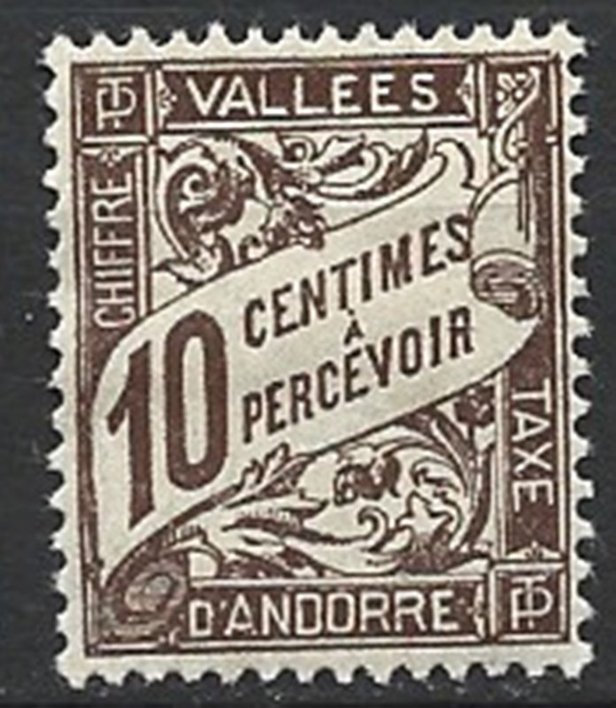 COLLECTION LOT 18214 ANDORRA #J18 MH 1941