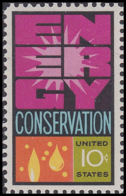 US 1547 Energy Conservation 10c single (1 stamp) MNH 1974 
