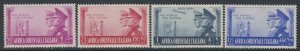 ITALY - AOI - Mussolini and Hitler Friendship   Sassone n.34-40 +A21 MH*