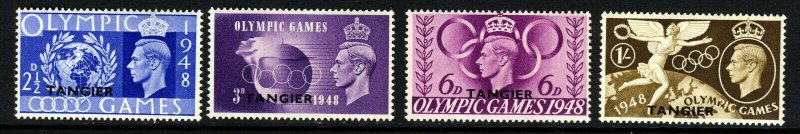 MOROCCO AGENCIES TANGIER KG VI 1948 Olympics Set SG 257 to SG 260 MNH