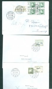 Greenland. 3 Covers 1979/2. 1982 Str. Stromfjord, Holsteinsborg, Angmassaik.