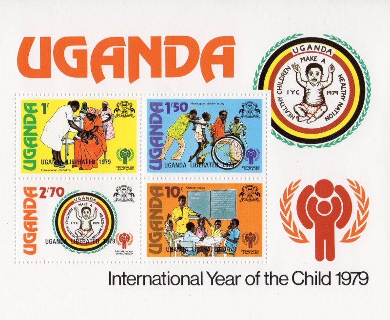 Uganda 1979 Sc#226a INTERNATIONAL YEAR OF THE CHILD ICY S/S MNH