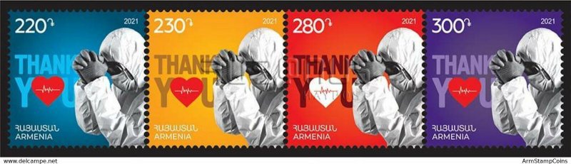 Armenia 2021 MNH** Mi 1190-93 Healthcare Workers pandemic - 4 stamps