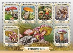 2016 Guinea-Bissau. Mushrooms. Y&T Code: 6346-6351  |  Michel Code: 8404-8409