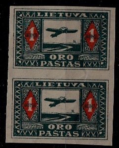 Lithuania C5a MNH pair Aviation SCV90