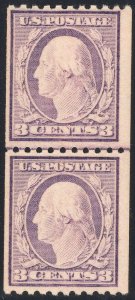 #489 MNH OG 3c WASHINGTON TYPE I F-VF LINE PAIR!! (REM #489-2B)