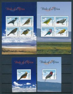 [110209] Tanzania 2012 Birds vögel oiseaux crow parrot With souvenir sheets MNH