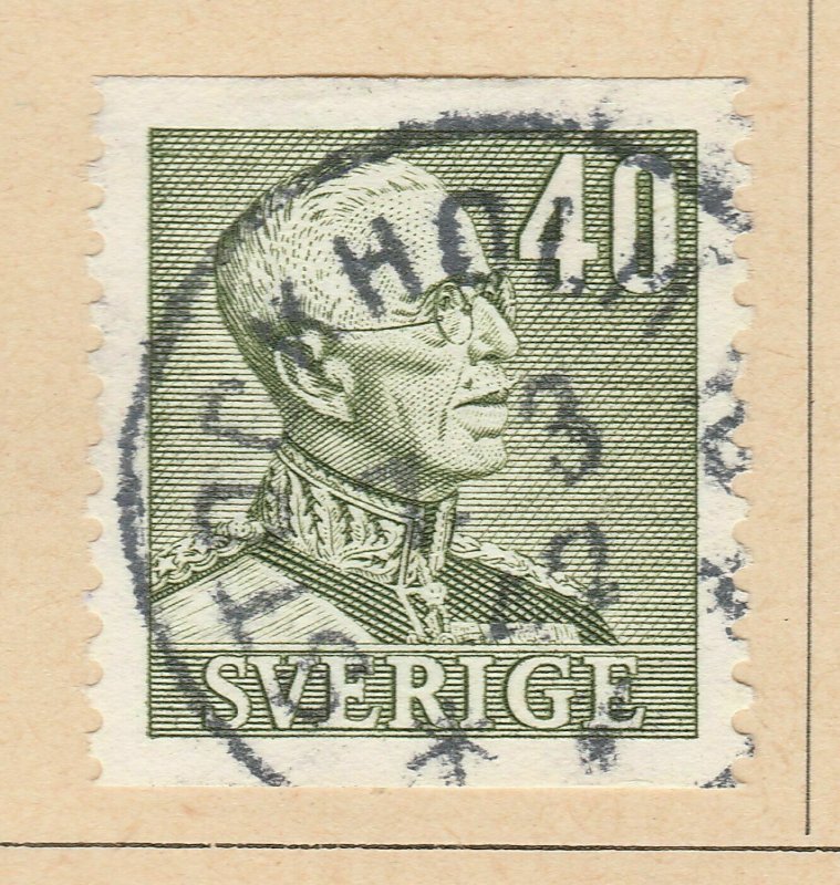 1940-42 Sweden A5P56F64 Perf 12 1/2 Green 40o Used-