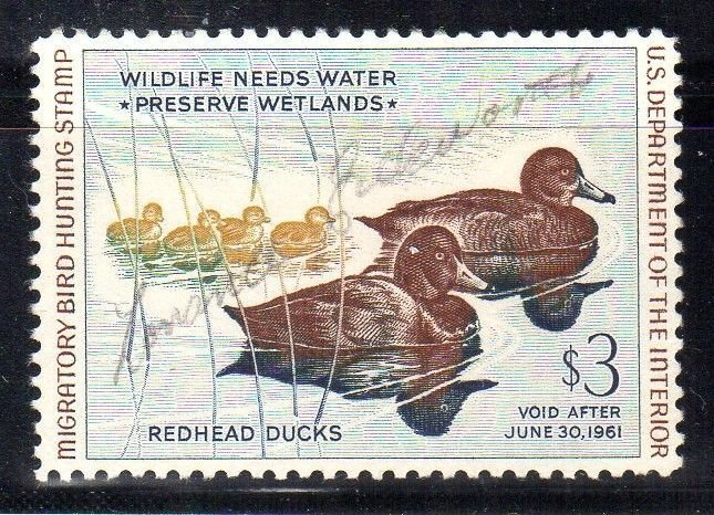 US RW27 1960 Duck Hunting Stamp - Used (signed)