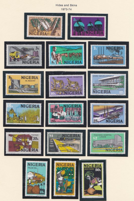 Nigeria # 291-307, Pictorial Definitives, NH, 1/2 Cat.