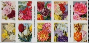 2016 47c Forever Botanical Art, Block of 10 Scott 5042-5051 Mint F/VF NH