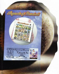 USPS 1st Day Ceremony Program #3408l Legends of Baseball Tris Speaker 2000