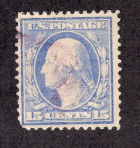 US #382 FIFTEEN CENT WASHINGTON *MINOR FAULT ~0345