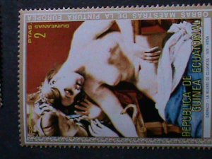 GUINEA EQUATORIAL WORLD FAMOUS PAINTING LARGE  MNH STAMP SET   RARE;