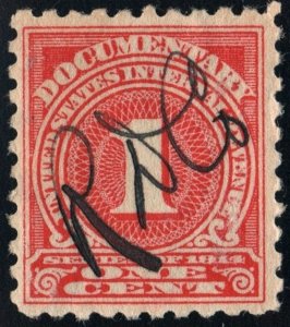 R207 1¢ Documentary Stamp (1914) Used