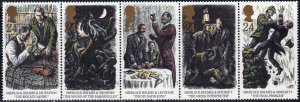 Great Britain 1993,Sherlock Holmes MNH strip of 5  # 1519a