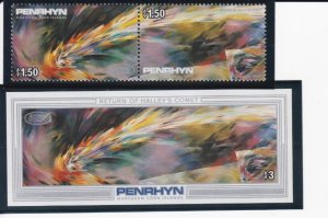 Penrhyn # 335a, 336, Halley's Comet,, Mint NH, 1/2 Cat.