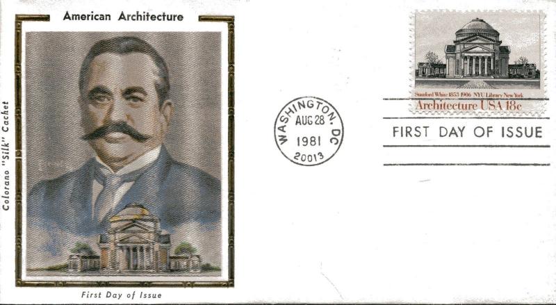 US FDC Scott #1928-31 American Architecture. 5 Colorano Cachets. Free Shipping