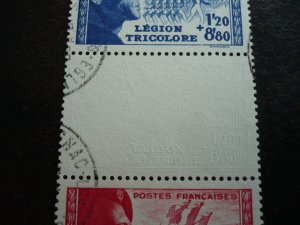 Stamps - France - Scott# B147a - Used Set of 3 Stamps - Includes Albino Stamp