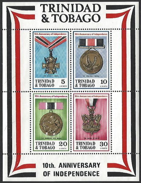 Trinida & Tobago #222a MNH Souvenir Sheet of 4