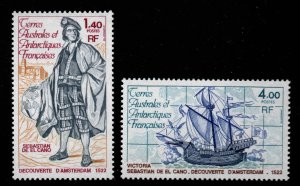 FSAT TAAF Scott 87-88 MNH**  1979  Exploration Ship and Explorer stamp set