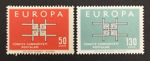 Turkey 1963 #1602-3, Europa, MNH.