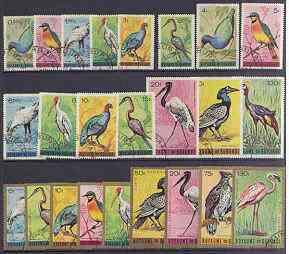 Burundi 1965 Birds definitive set complete 24 values fine...