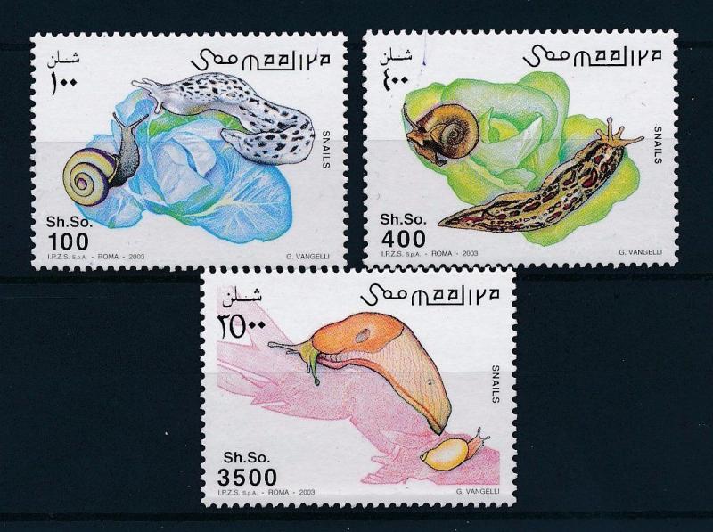 [28497] Somalia 2003 Insects Insekten Insectes Snails MNH