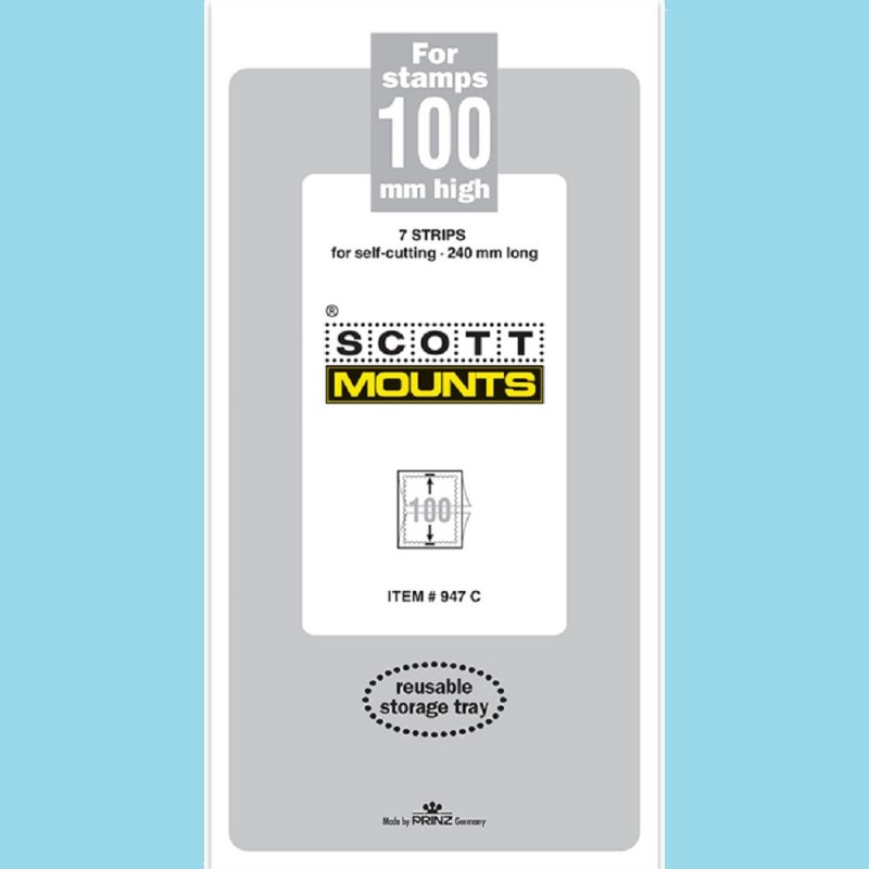 Scott Mounts Clear 100mm STRIP 240mm, (Pgk. 7)(00947C)