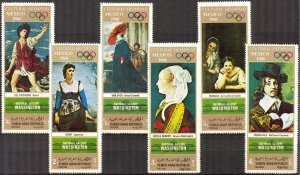 {Y042} Yemen 1969 Olympics Games Art Paintings Washington MNH Mi.998/1001 7Eur.