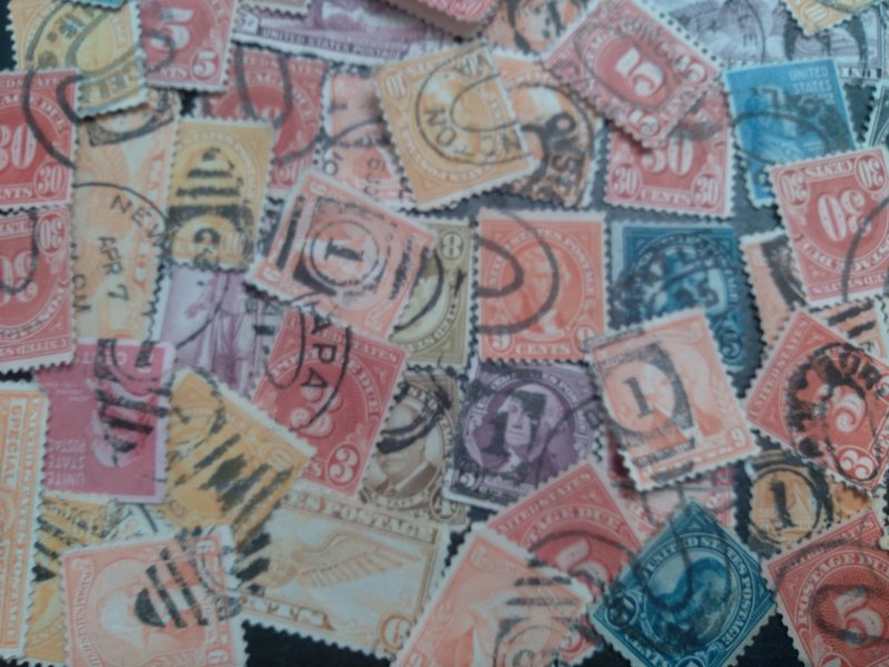 100 Used US XF FANCY CANCEL Stamp Lot All 1920s - 1940s XF Used Collection!