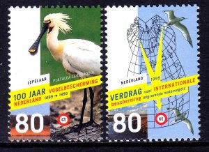 Netherlands 1999 Protection of Birds Complete Mint MNH Set SC 1021-1022