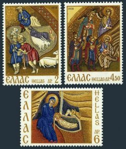 Greece 1002-1004,MNH.Michel 1059-1061. Mosaic in Monastery-Hosios Loukas.1970.