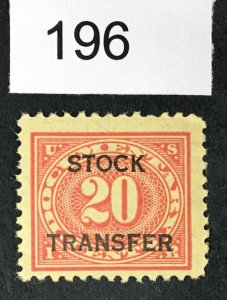 US STAMPS # RD6 REVENUE MINT OG NH CAT. $ LOT #196