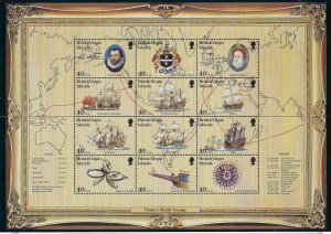 British Virgin Is 876 MNH 1997 Sir Francis Drake Voyages (USA SHIPMENT ONLY) ...